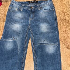 Big girl size 14 Blue skinny Jeans